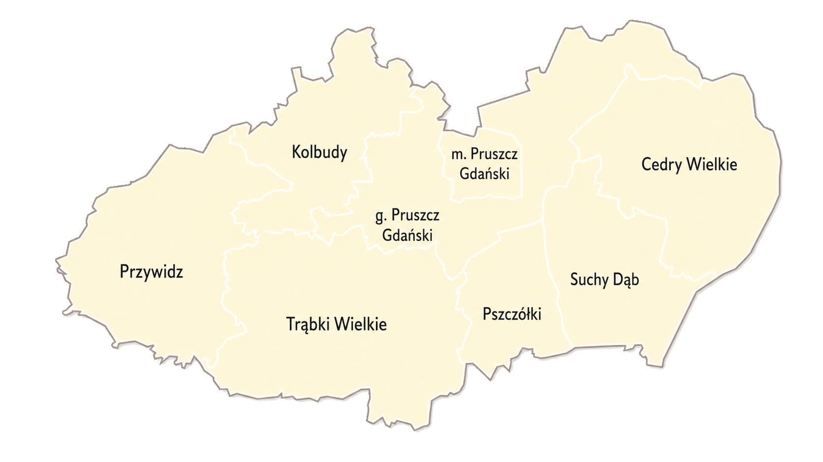 Mapa głównego obszaru działania stowarzyszenia
